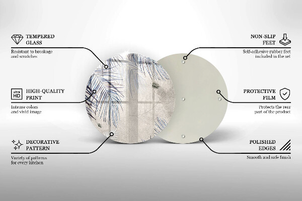De vidrio templado Hojas sutiles