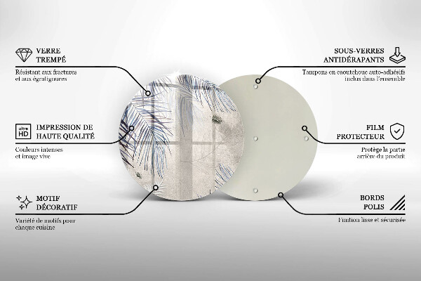De vidrio templado Hojas sutiles