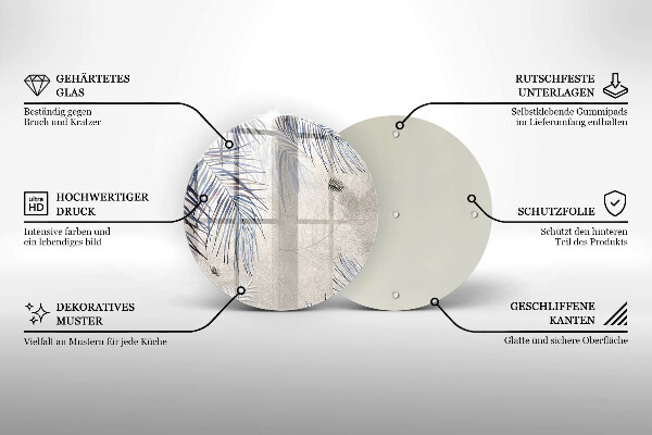 De vidrio templado Hojas sutiles