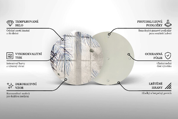 De vidrio templado Hojas sutiles
