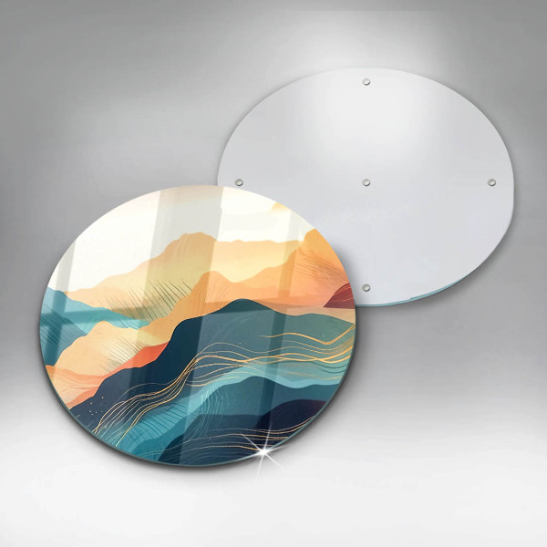 De vidrio templado Paisaje de montaña abstracto