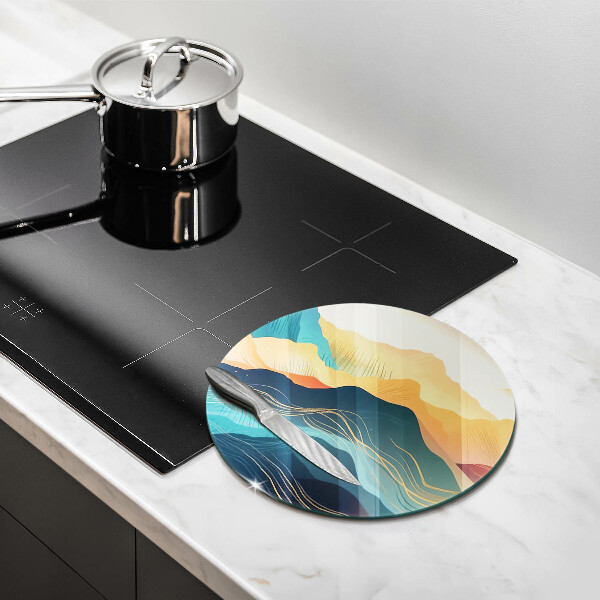 De vidrio templado Paisaje de montaña abstracto