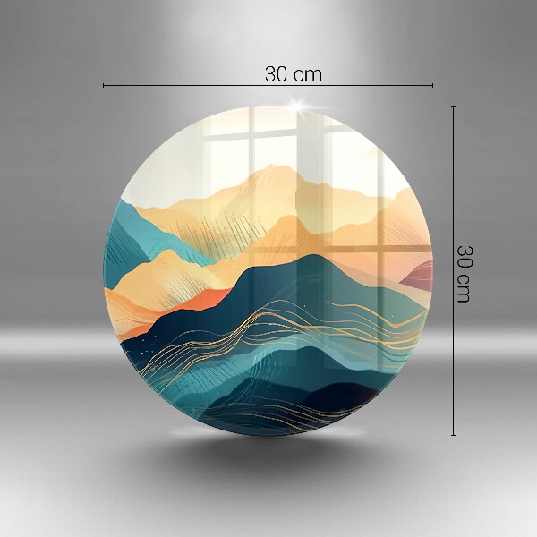 De vidrio templado Paisaje de montaña abstracto