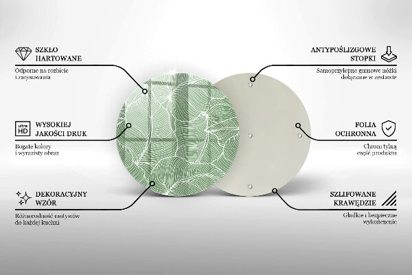 De vidrio templado Hojas lineales