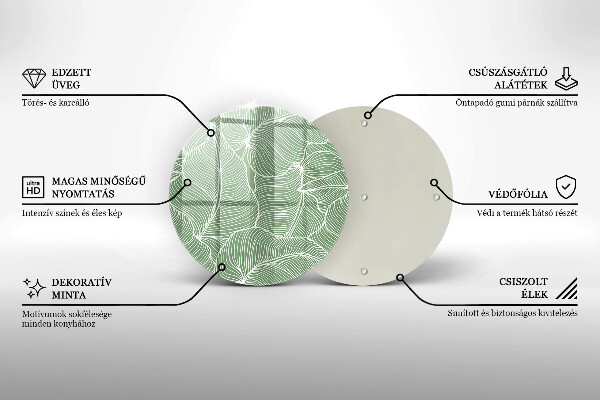 De vidrio templado Hojas lineales