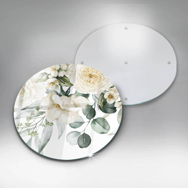 De vidrio templado Flores de acuarela