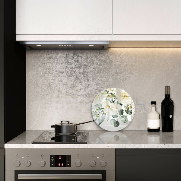 De vidrio templado Flores de acuarela