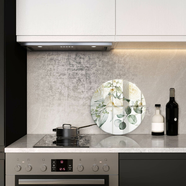 De vidrio templado Flores de acuarela