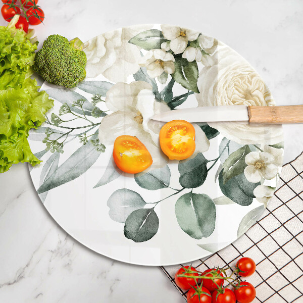 De vidrio templado Flores de acuarela