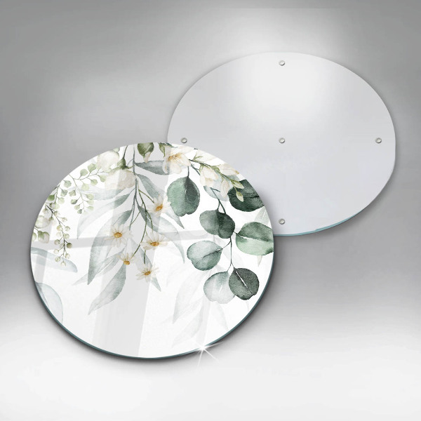 De vidrio templado Plantas de acuarela