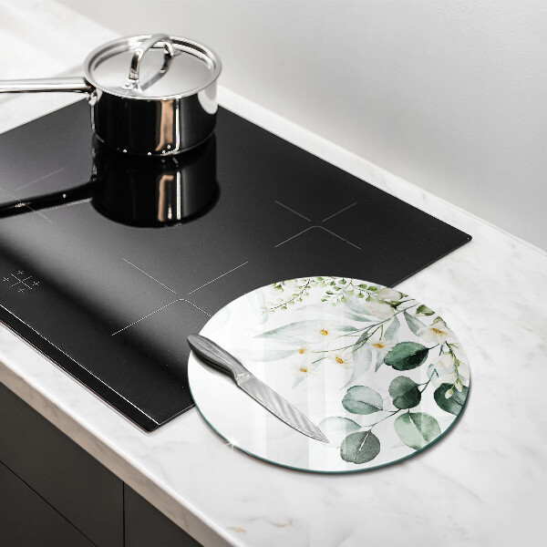 De vidrio templado Plantas de acuarela