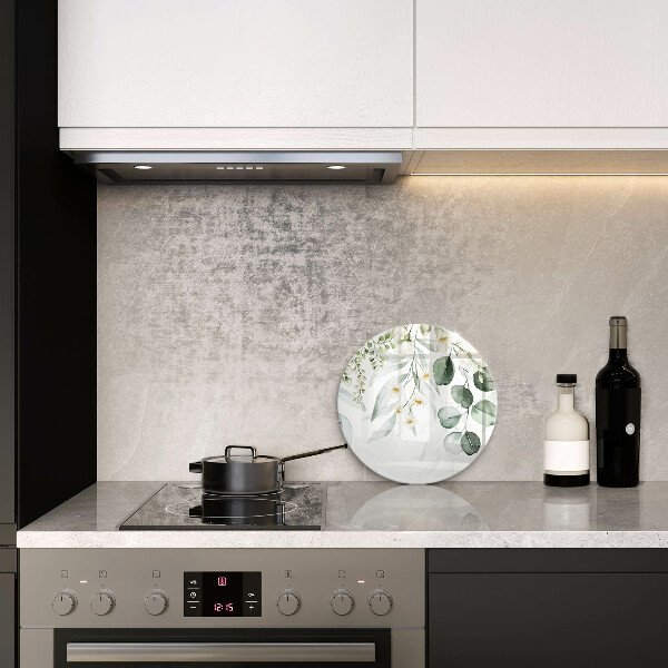 De vidrio templado Plantas de acuarela