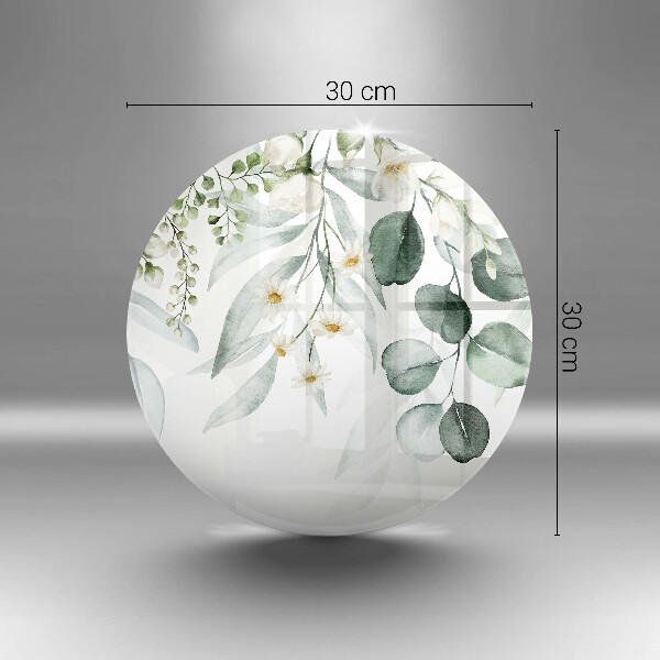 De vidrio templado Plantas de acuarela