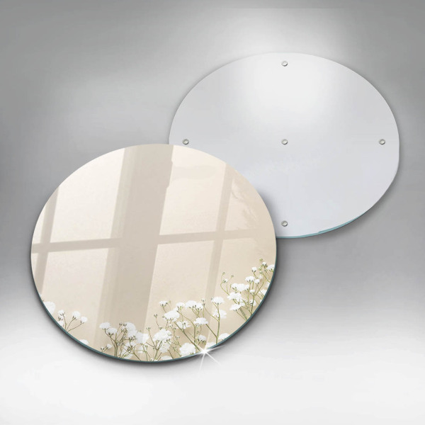 De vidrio templado Flores boho de yeso