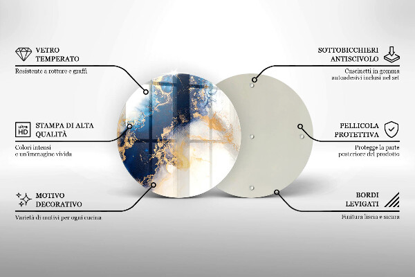 De vidrio templado Abstracción con azul