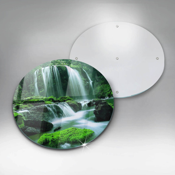 De vidrio templado Cascada salvaje en la selva