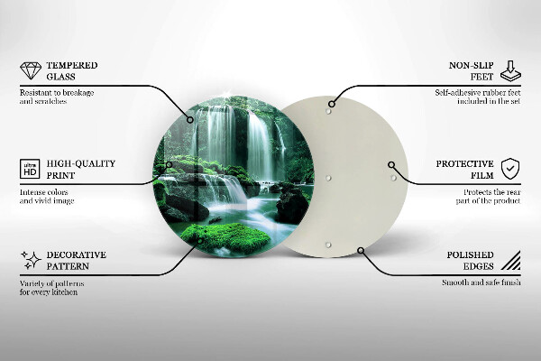 De vidrio templado Cascada salvaje en la selva