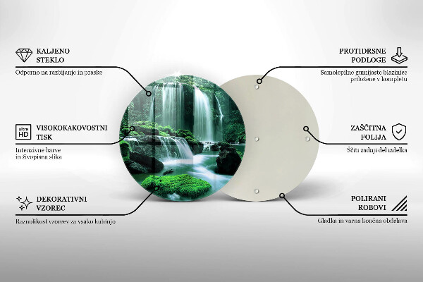 De vidrio templado Cascada salvaje en la selva