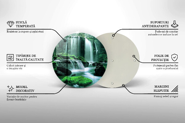 De vidrio templado Cascada salvaje en la selva