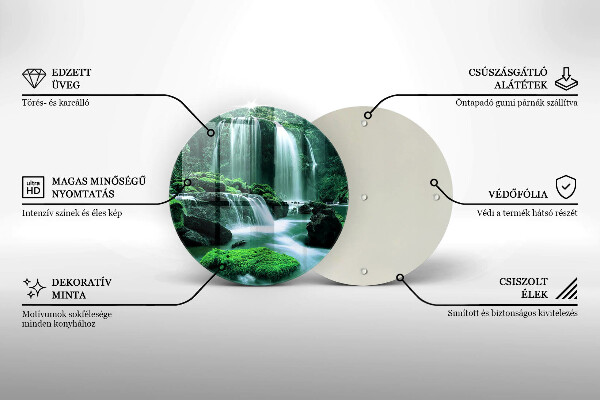 De vidrio templado Cascada salvaje en la selva