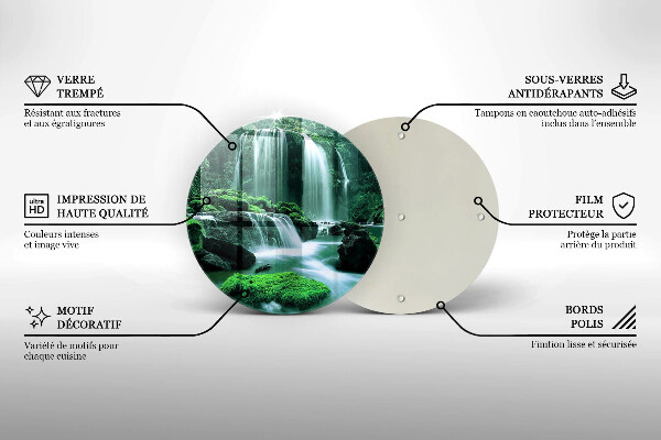 De vidrio templado Cascada salvaje en la selva