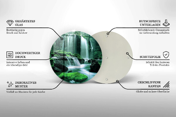 De vidrio templado Cascada salvaje en la selva