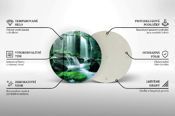 De vidrio templado Cascada salvaje en la selva