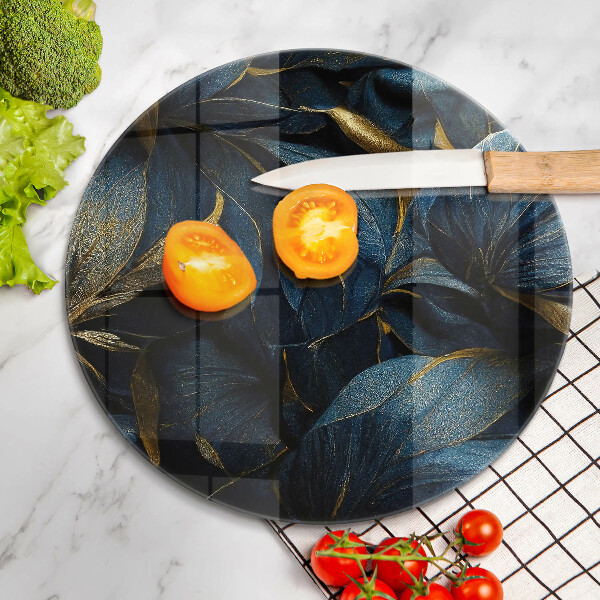 De vidrio templado Hojas decorativas con oro