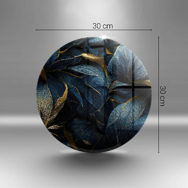 De vidrio templado Hojas decorativas con oro