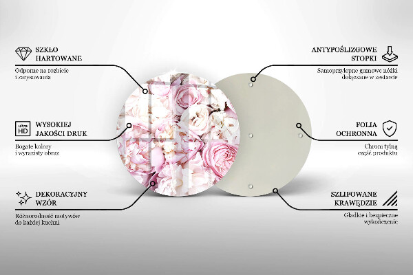 De vidrio templado Ramo de peonías