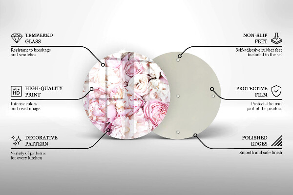 De vidrio templado Ramo de peonías