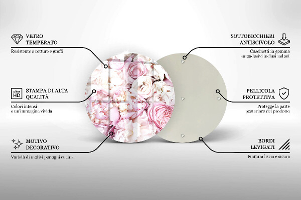 De vidrio templado Ramo de peonías