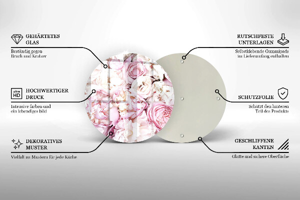 De vidrio templado Ramo de peonías