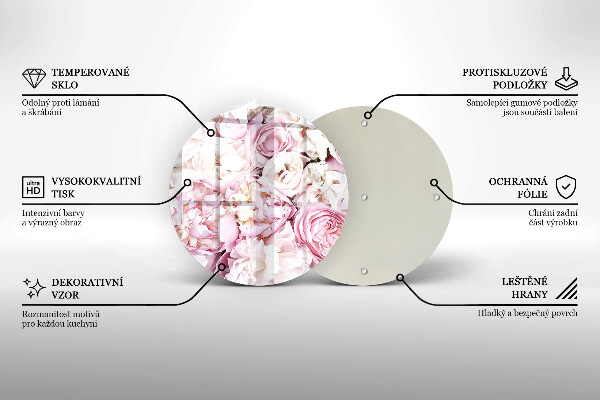 De vidrio templado Ramo de peonías