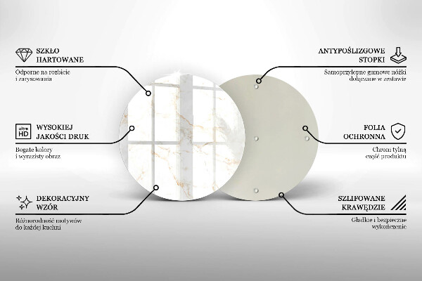 De vidrio templado Piedra de mármol elegante