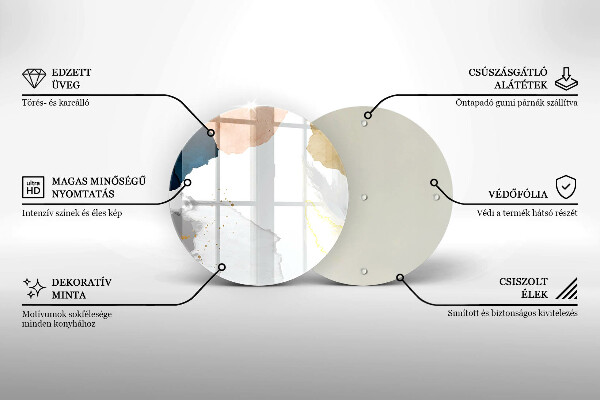 De vidrio templado Manchas abstractas