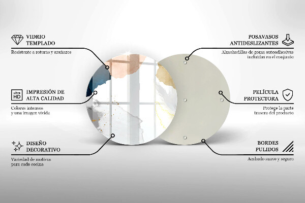 De vidrio templado Manchas abstractas