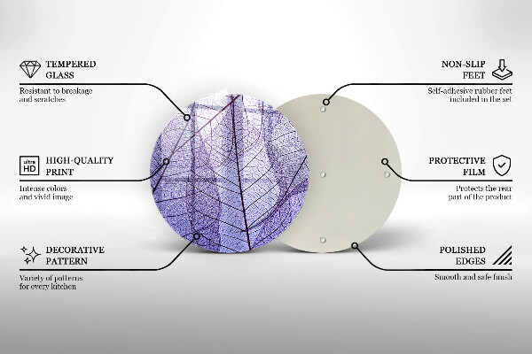 De vidrio templado Hojas con venas