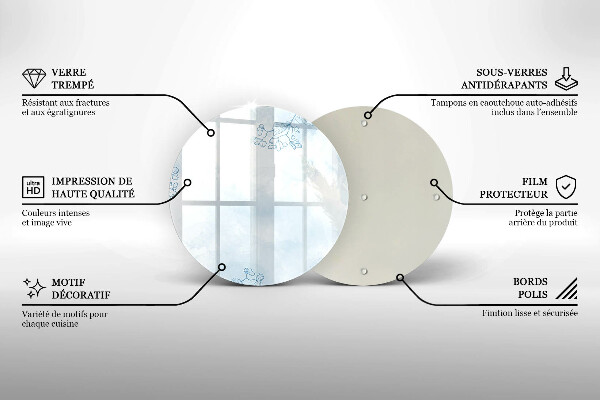 De vidrio templado Fondo delicado