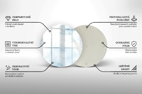 De vidrio templado Fondo delicado