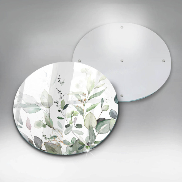 De vidrio templado Plantas de acuarela