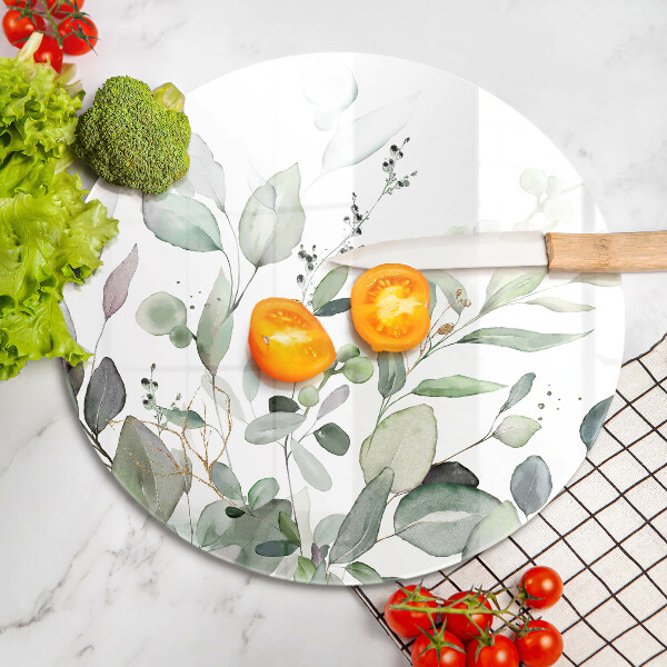 De vidrio templado Plantas de acuarela