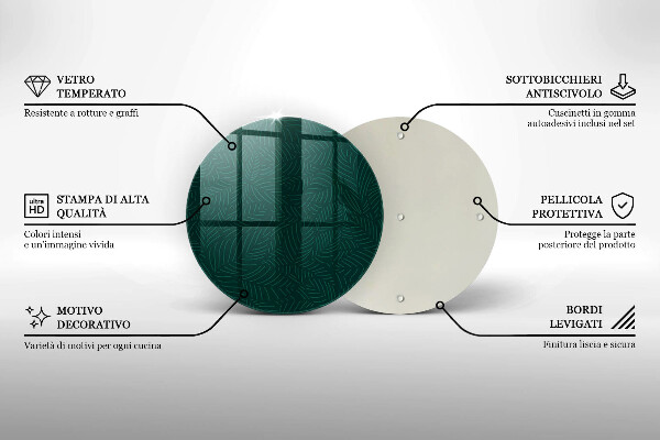 De vidrio templado Hojas minimalistas