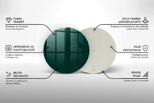 De vidrio templado Hojas minimalistas