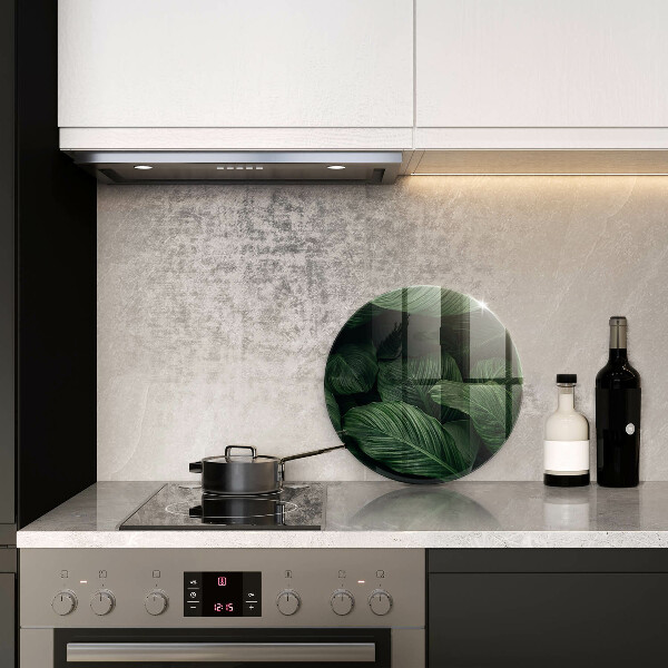 De vidrio templado Hojas oscuras