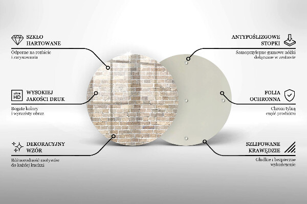 De vidrio templado Pared de ladrillo brillante