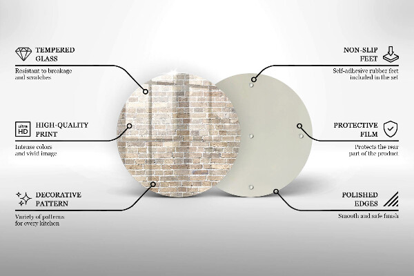 De vidrio templado Pared de ladrillo brillante