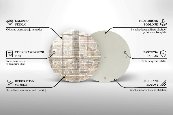 De vidrio templado Pared de ladrillo brillante