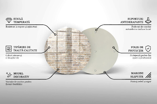 De vidrio templado Pared de ladrillo brillante