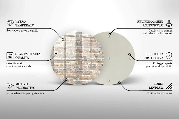 De vidrio templado Pared de ladrillo brillante